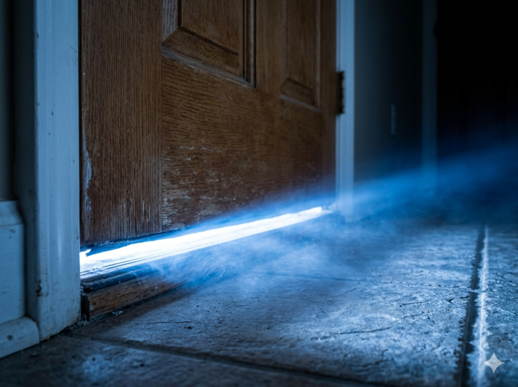 ENERGY LEAKS UNDER DOORS